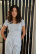 Women summer pajama set White T-shirt + Pants